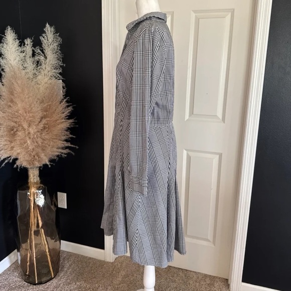 Brooks Brothers Black/White Plaid Button Front Shirt Dress
 size 12 - Picture 4 of 12